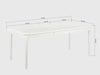 Antalya Modern Solid Wood 6 Seater Dining Table Set In White