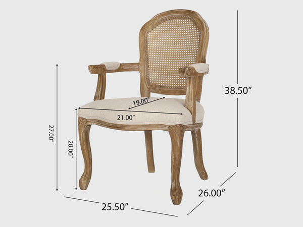 Premium Rattan Solid Wood 6 Seater Dining Table Set
