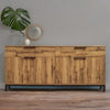 Solid Wood 2 - Drawer Sideboard - Dark Oak Effect