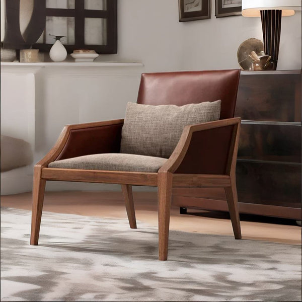 Modern Solid wood armchair with armrests
