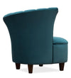 Modern Fabric Blue Color Barrel Chairs