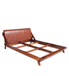 Elite Leather Upholstered Bed In Sheesham Wood - All Sizes