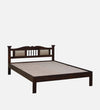 Jodha Sheesham Wood Bed In Provincial Teak Finish With Padded Headrest - All Sizes