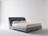 Antalya Modern Fluted Velvet Upholstered Bed In Grey - All Sizes