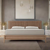 Juniper Designer Fluted Solid Wood Bed With Headboard Storage- All Sizes