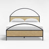 Antalya Modern Solid Wood Rattan Arch Bed - All Sizes