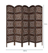 Rajasthani Carved Solid WoodHandmade Room Divider In Brown Colour