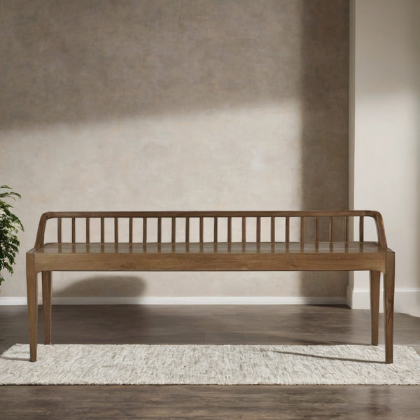 Sora Spindle Solid Wood Dining Bench