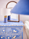 Blue Toki Bone Inlay Chest of 5 Drawers