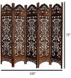 Rajasthani Carved Mango Wood Handmade Room Divider In Brown Colour
