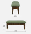 Sheesham Wood 2 Seater Bench In Provincial Teak Finish