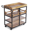 Classic Solid Wood Bar Trolley in Teak Finish