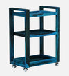 Modern Sheesham Wood Bar Trolley in Ocean Blue Finish