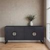 Nora Solid Wood Sideboard In Black