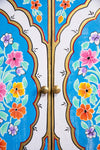 Floral Mango Wood Hand Painted Cabinet