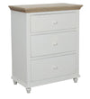 Modern Solid Wood Chest of 3 Drawers in Brown & White Colour