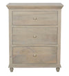 Modern Solid Wood Chest of 3 Drawers in Light Brown Colour