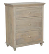 Modern Solid Wood Chest of 3 Drawers in Light Brown Colour