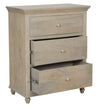 Modern Solid Wood Chest of 3 Drawers in Light Brown Colour