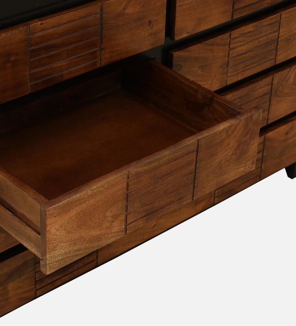 Modern Solid Wood Chest of Drawers in Dual Tone Finish