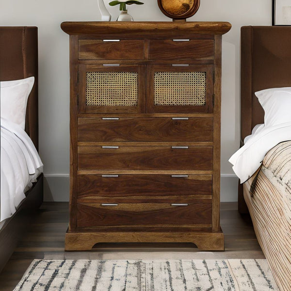 Classic Sheesham Wood Chest Of Drawers In Provincial Teak Finish