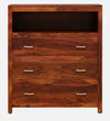 Classic Sheesham Wood Chest Of Drawers In Honey Oak Finish