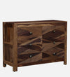 Classic Sheesham Wood Chest Of Drawers In Rustic Teak Finish