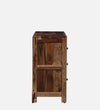 Classic Sheesham Wood Chest Of Drawers In Rustic Teak Finish