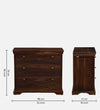 Solid Wood Chest Drawers - Provincial Teak Finish