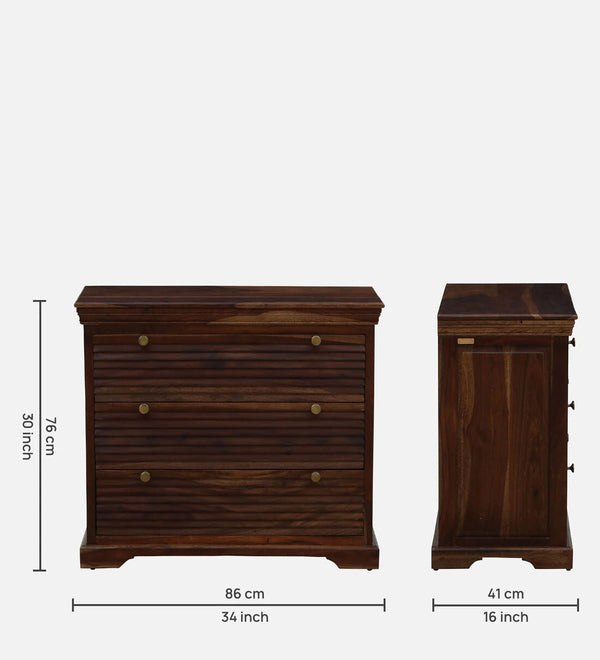 Solid Wood Chest Drawers - Provincial Teak Finish