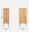 Modern Solid Wood Chest Of Drawers In Natural Finish