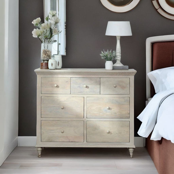 Modern Solid Wood Chest of Drawers in Light Brown Colour