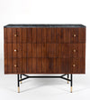 Modern Solid Wood Chest of Drawer in Autumn Brown Finish