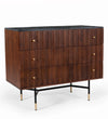 Modern Solid Wood Chest of Drawer in Autumn Brown Finish
