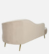Modern Velvet Chaise Lounger in Beige Colour