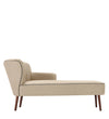Modern Fabric Lounger in Beige Colour Finish