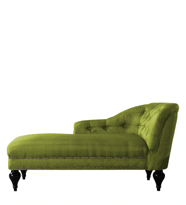 Modern RHS Fabric Chaise Lounger in Olive Green Colour