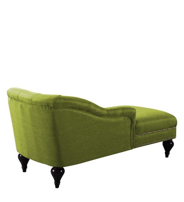 Modern RHS Fabric Chaise Lounger in Olive Green Colour
