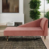 Modern Velvet Chaise Lounger in Blush Pink Colour
