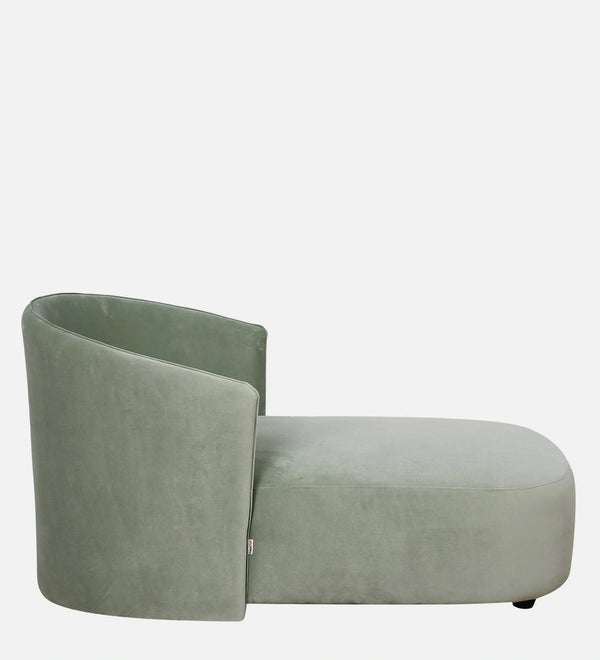 Modern Velvet Chaise Lounger in Teal Green Colour