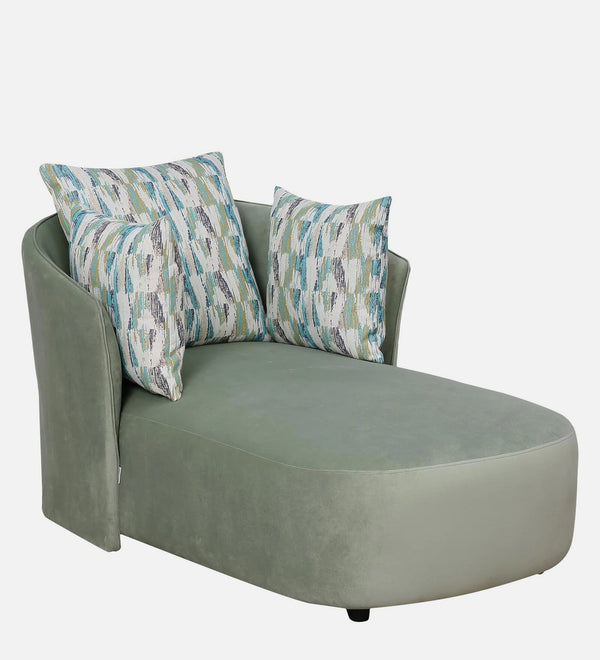 Modern Velvet Chaise Lounger in Teal Green Colour