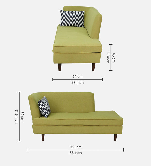 ModernChaise Lounger in Olive Green Colour