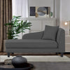 Modern Fabric Chaise Lounger in Charcoal Grey Colour