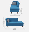 Modern Chaise Lounger in Sea Blue Colour
