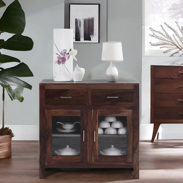 wooden crockery unit, crockery unit in kitchen