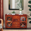 Classic Sheesham Wood Crockery Unit In Honey Oak Finish