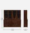 ClassicSheesham Wood Crockery Unit In Provincial Teak Finish