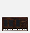 Wooden Crockery Cabinet In Provincial Teak Finish