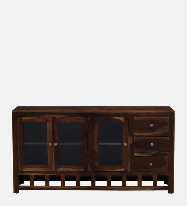 Wooden Crockery Cabinet In Provincial Teak Finish