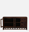 Wooden Crockery Cabinet In Provincial Teak Finish